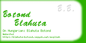 botond blahuta business card